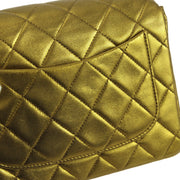 Chanel * 1994-1996 Gold Lambskin Mini Classic Square Flap Shoulder Bag 17