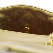 Chanel * 1994-1996 Gold Lambskin Mini Classic Square Flap Shoulder Bag 17