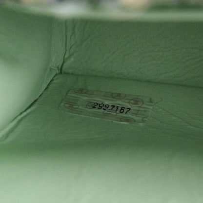 Chanel * 1994 Green Tweed Micro Classic Flap Handbag