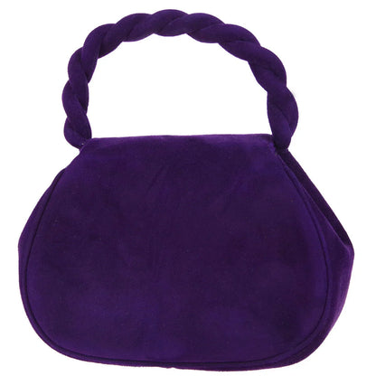 Chanel * 1996-1997 Purple Suede Braided Handbag