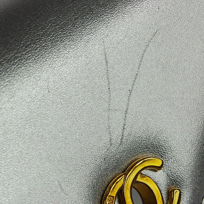 Chanel * 1996-1997 Silver Lambskin Top Handle Bag