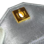 Chanel * 1996-1997 Silver Lambskin Top Handle Bag