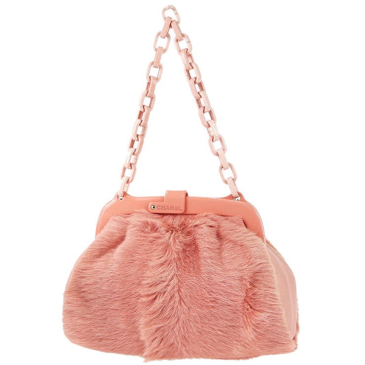 Chanel * 2005-2006 Pink Mink Fur Acrylic Chain Shoulder Bag – AMORE Vintage  Tokyo
