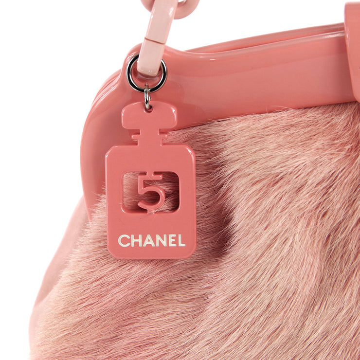pink fluffy chanel bag