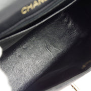 Chanel * 1986-1988 Black Lizard Mini Classic Square Flap Shoulder Bag 17