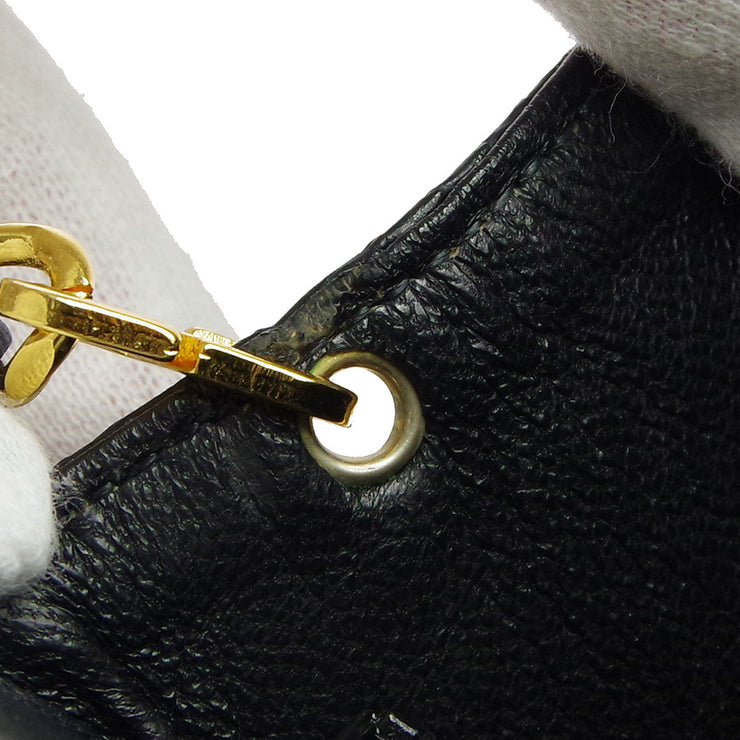 Chanel * 1986-1988 Black Lizard Mini Classic Square Flap Shoulder Bag 17