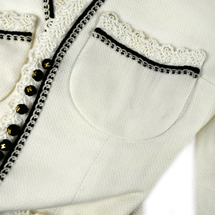 Chanel lace-trim blazer #36