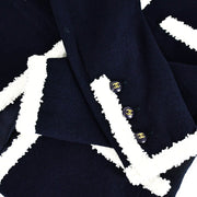 Chanel Collarless Jacket Navy 95C #38