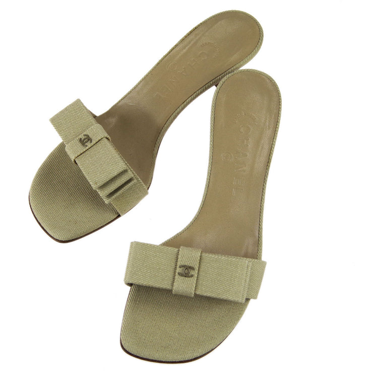 Chanel * Beige Bow Shoes Sandals #37 1/2 – AMORE Vintage Tokyo