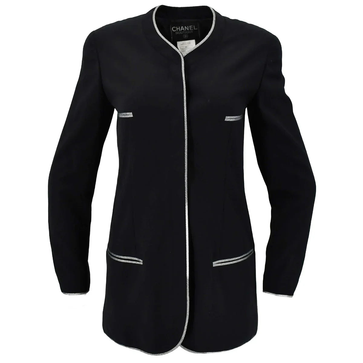 Chanel Jacket Black 96P #38