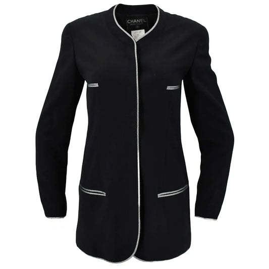 Chanel Jacket Black 96P #38