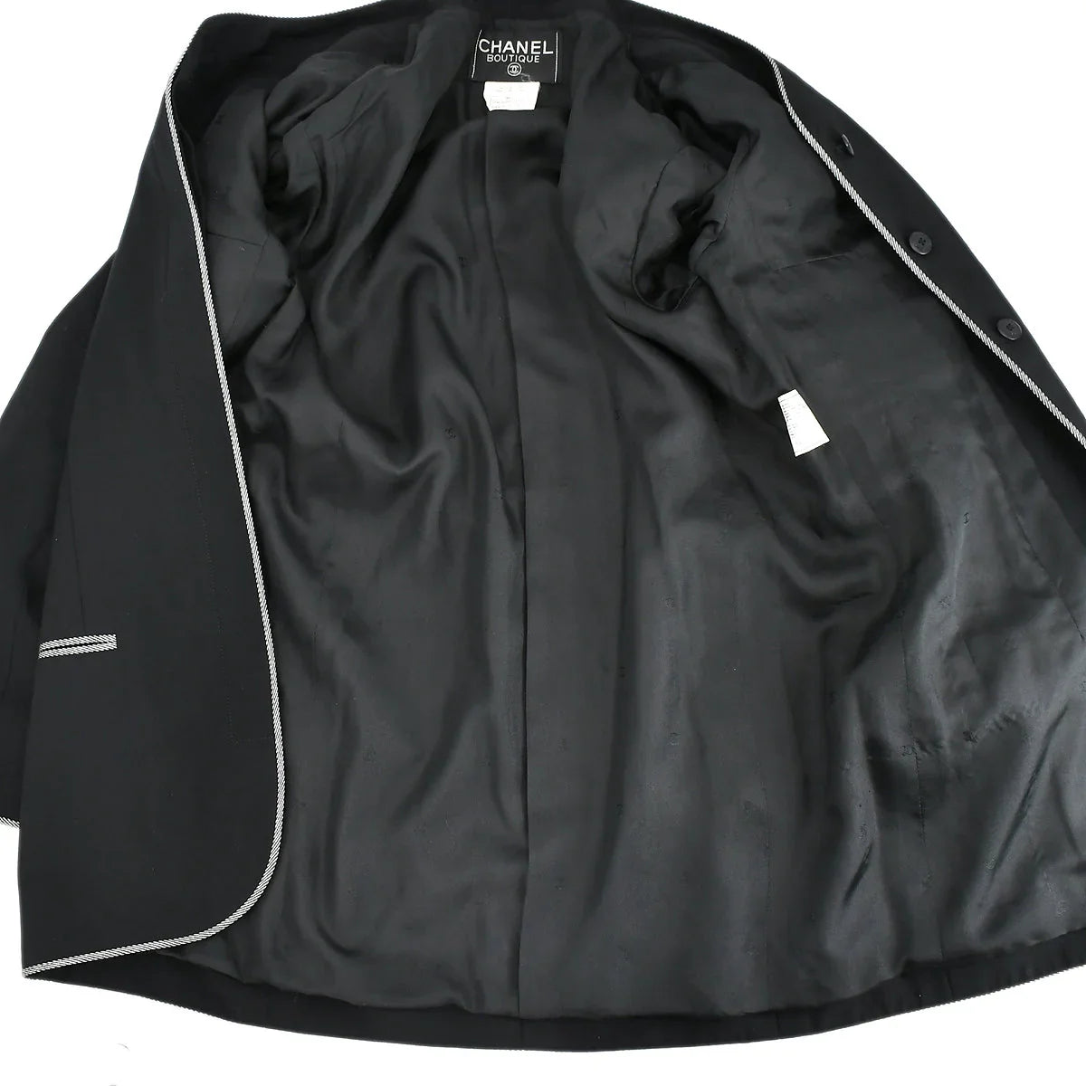 Chanel Jacket Black 96P #38