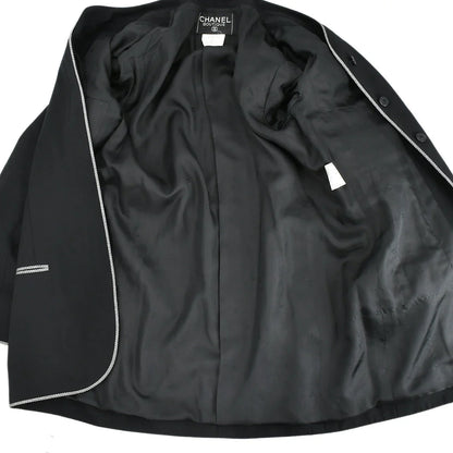 Chanel Jacket Black 96P #38