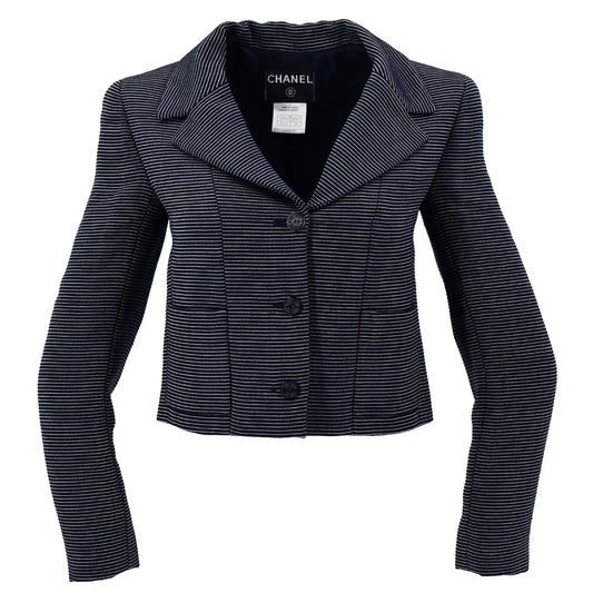 Chanel Jacket Navy Blue 01P #38