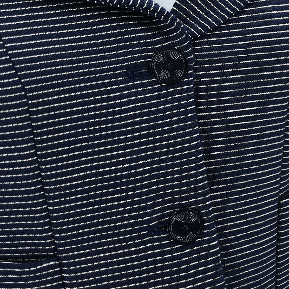 Chanel Jacket Navy Blue 01P #38