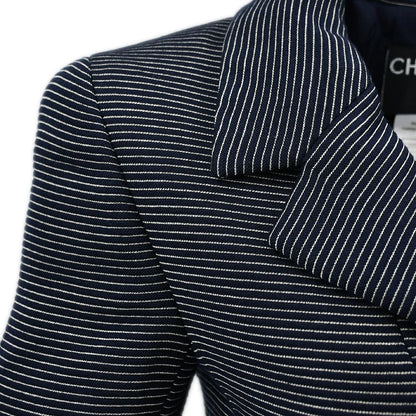 Chanel Jacket Navy Blue 01P #38