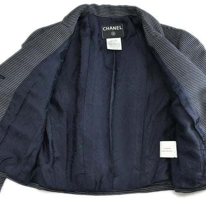 Chanel Jacket Navy Blue 01P #38
