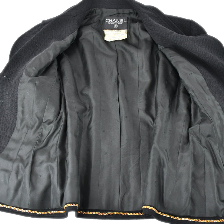 Chanel Jacket Black 93P #38