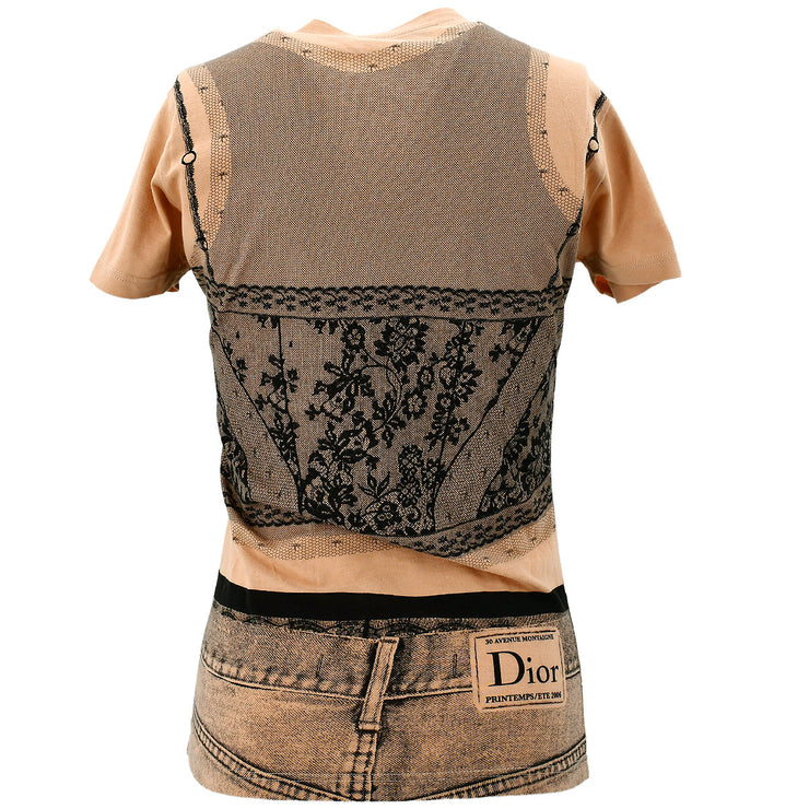Christian Dior 2006 trompe l'oeil-print cotton T-shirt #40