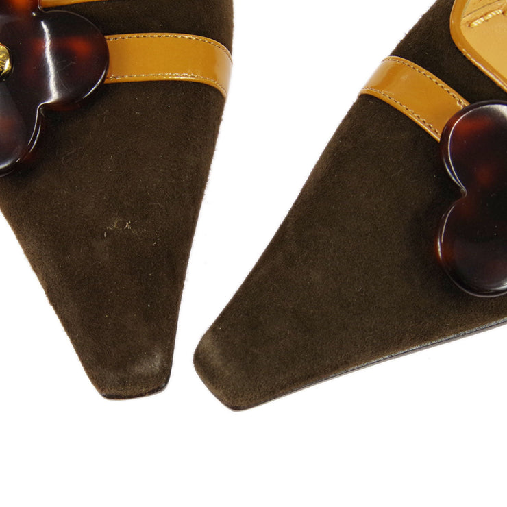 Louis Vuitton * Brown Suede Shoes Mules #36 1/2 – AMORE Vintage Tokyo