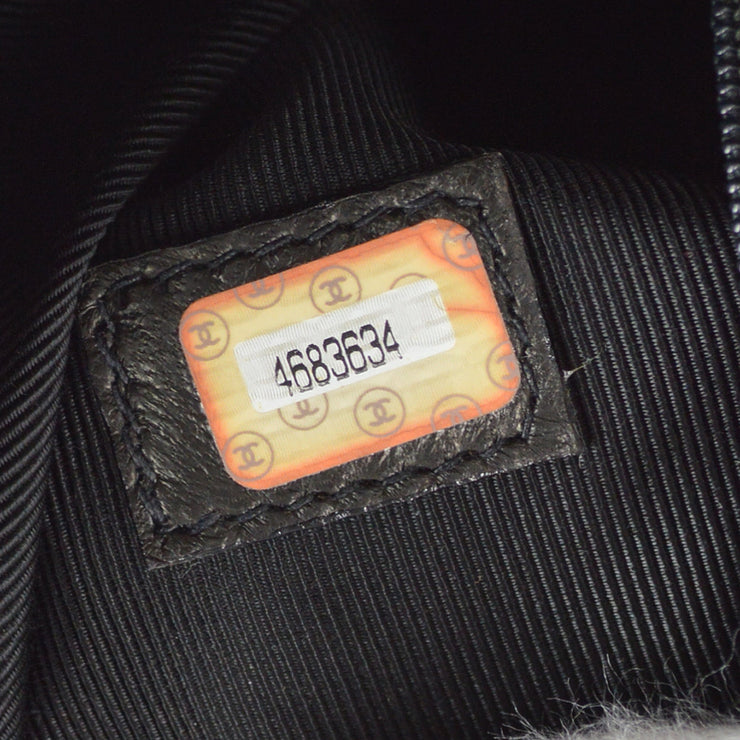 Chanel 1996-1997 Black Caviar Logo Tote 37