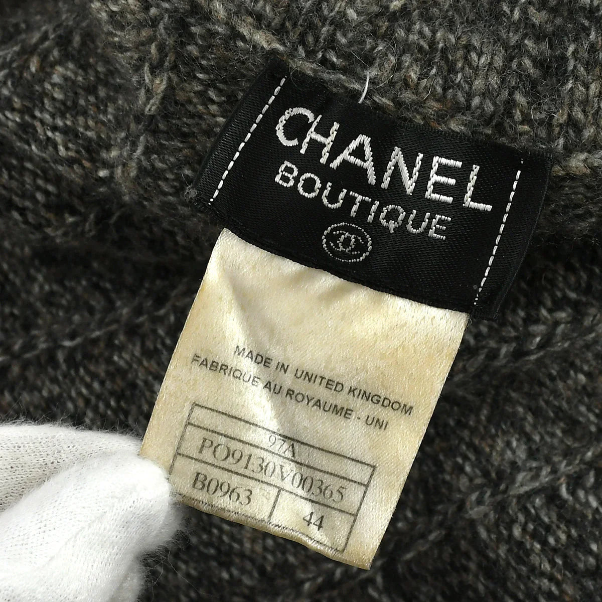 Chanel Fall 1997 Ribbed Turtleneck Cashmere Jumper