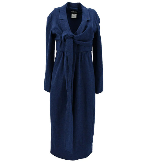 Chanel Coat Dress Blue 98A #40