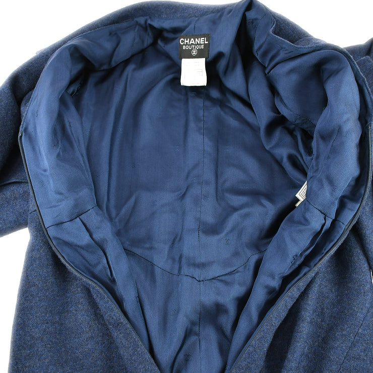 Chanel Coat Dress Blue 98A #40