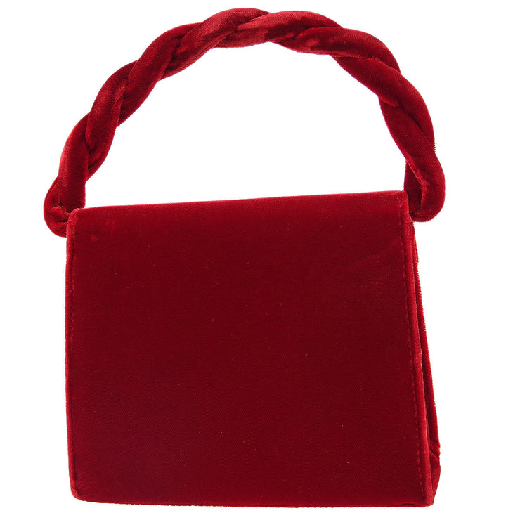 Red sales velvet clutch