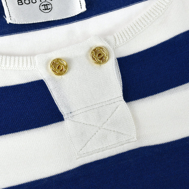 Chanel striped button-down shirt – AMORE Vintage Tokyo