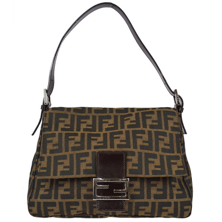 Fendi Brown Zucca Mamma Baguette Handbag