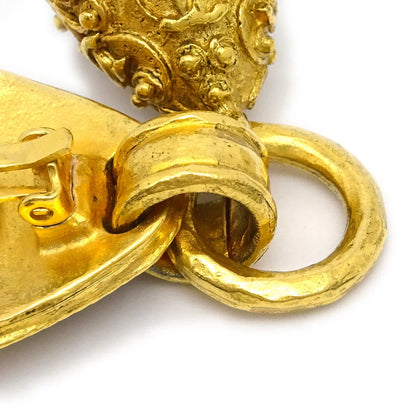 Chanel 1994 Filigree Bell Dangle Earrings Clip-On