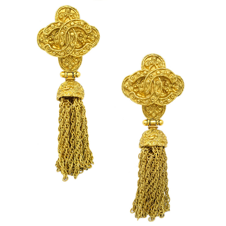 Chanel 1994 Filigree Earrings Clip-On Gold