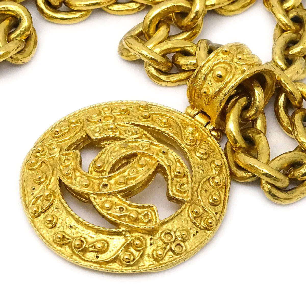 Chanel 1994 Filigree Cutout CC Necklace