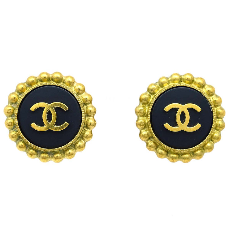 Chanel Button Earrings Clip-On Black 95P – AMORE Vintage Tokyo