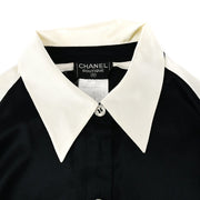 Chanel Blouse Shirt Black 98P #42
