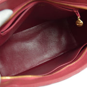 Chanel 2000-2001 Red Caviar Medallion Tote Handbag