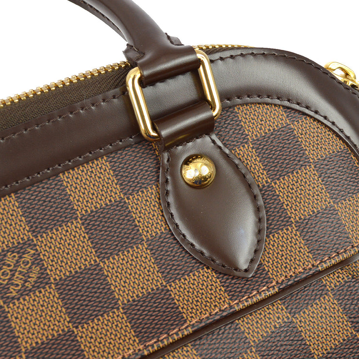 Louis Vuitton Trevi Handbag Damier PM Brown 2 Way Satchel