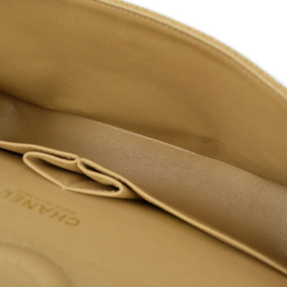 Chanel 2001-2003 Beige Caviar Medium Classic Double Flap Bag