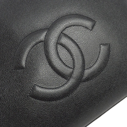 Chanel 1994-1996 Black Caviar Timeless Zipper Top Tote 41