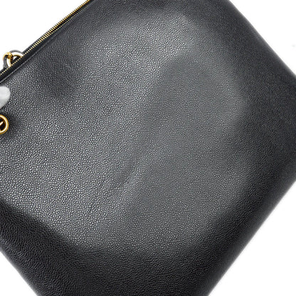 Chanel 1994-1996 Black Caviar Timeless Zipper Top Tote 41