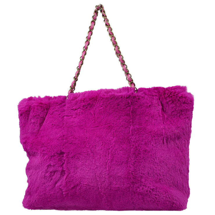 Chanel 2000-2001 Purple Fur Chain Tote Bag – AMORE Vintage Tokyo