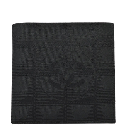 Chanel 2003-2004 Black New Travel Line Bifold Wallet