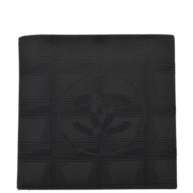 Chanel 2000-2001 Black New Travel Line Bifold Wallet