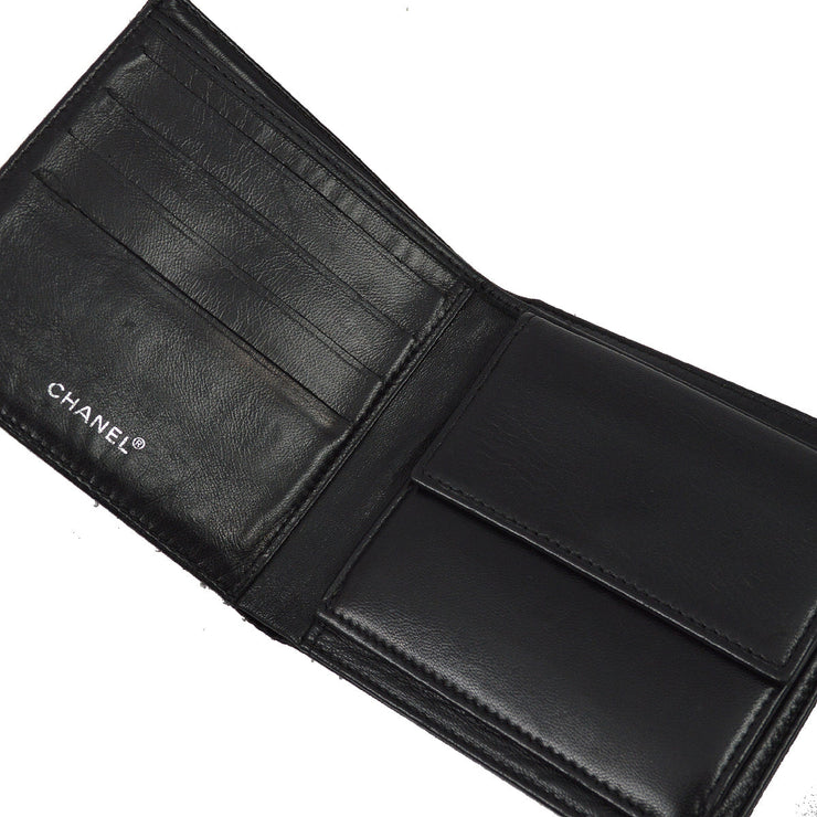 Chanel 2000-2001 Black New Travel Line Bifold Wallet