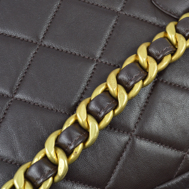 Chanel 1991-1994 Brown Lambskin Duma Chain Backpack