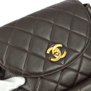 Chanel 1991-1994 Brown Lambskin Duma Chain Backpack