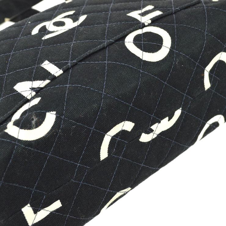 Chanel 1996-1997 Black Cotton Quilted Handbag