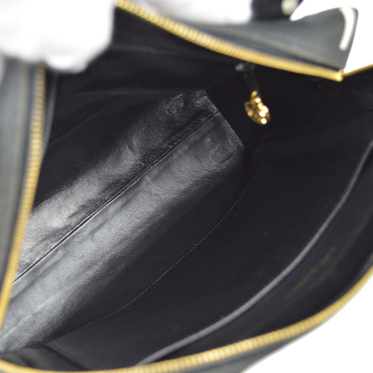 Chanel 1996-1997 Black Cotton Quilted Handbag