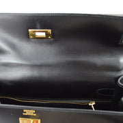 Hermes 1995 Black Box Calf Kelly 32 Sellier